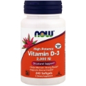 Витамин Д3 2000 IU 240 софтгел капс.  NOW Foods Vitamin D3