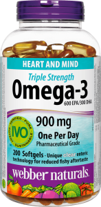 ТРОЙНА КОНЦЕНТРАЦИЯ ОМЕГА 3 80 софтгел капс. Webber Naturals Triple Strength Omega-3 900 mg EPA/DHA