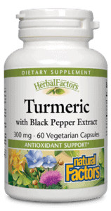 Куркума с екстракт от черен пипер 300 mg 60 капс.  HerbalFactors® Turmeric with Black Pepper Extract