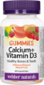 Kалций + витамин D3 60 гъми Webber Naturals Calcium + Vitamin D3 Gummies Mixed Fruit