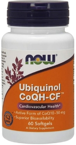 Редуцирана форма на Коензим Q10  50 mg 60 софтгел капс. NOW Foods Ubiquinol CoQH CF™