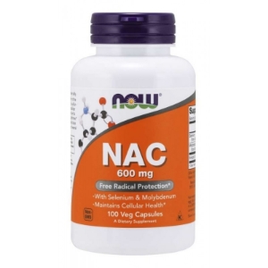 N АЦЕТИЛ L ЦИСТЕИН 600 mg 100 капс  NOW Foods NAC