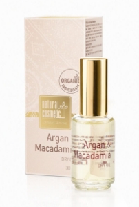 Сухо масло за лице тяло и коса  30 ml Natural Cosmetic Organic Argan & Macadamia Dry oil lotion 