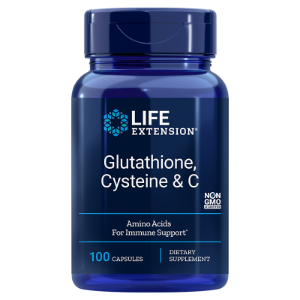 Глутатион цистеин и витамин С 100 капс.  Life Extension Glutathione Cysteine & C