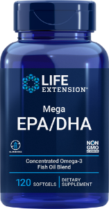 Концентрирана омега 3 от рибено масло 120 софтгел капс. Life Extension Mega EPA/DHA