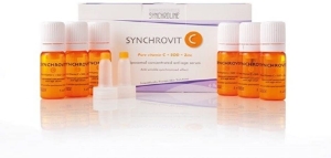 Synchroline Synchrovit C Chrono & Photo Ageing Serum Серум за лице против бръчки 6 флакона x 5ml