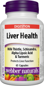 Формула за черен дроб 65 капс. Webber Naturals Liver Health  Milk Thistle Schisandra Alpha Lipoic Acid Turmeric