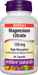 Магнезий цитрат 150 mg 60 капс. Webber Naturals Magnesium Citrate 150 mg High Absorption