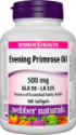 Вечерна иглика масло 500 mg 180 софтгел капс. Webber Naturals Evening Primrose Oil  GLA 50 · LA 325 500 mg