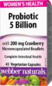 Пробиотик за жени + Червена боровинка 45 капс.  Webber Naturals Probiotic Probiotic 5 Billion with 200 mg Cranberry