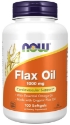 Ленено масло 1000  mg х 120 софт.гел.  NOW Foods Flax Oil 1000 mg Softgels
