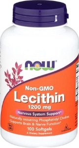 Лецитин 1200 mg 100 софтгел капс.  NOW Foods Lecithin
