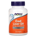 Mасло от черен дроб на треска  1000 mg 90 софтгел капс. NOW Foods Cod Liver Oil Extra Strength