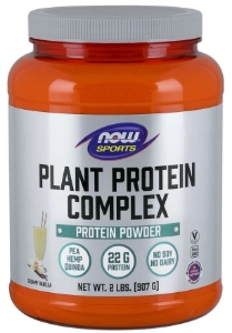 Растителен протеин 907 g NOW Foods Sports Plant Protein Complex Creamy Vanilla Powder
