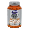 Аргинин и Орнитин 500 mg / 250 mg 100 капс. NOW Foods Sports Arginine & Ornithine