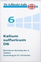 ШУСЛЕРОВИ СОЛИ N6 КАЛИУМ СУЛФУРИКУМ D6 200 табл.Dr. Schüssler Salt No. 6 Kalium sulfuricum D6