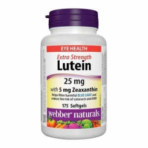 Лутеин 25 mg със зеаксантин 5 mg за здраве на очите 175 софтгел капс. Webber Naturals Lutein 25 mg With Zeaxanthin 5 mg For Eye Health 