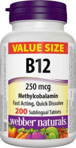 ВИТАМИН В12 МЕТИЛКОБАЛАМИН 250 µg 200 сублингвални табл. Webber Naturals Vitamin B12 Methylcobalamin