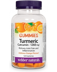 КУРКУМА КУРКУМИН 1260 mg 120 желирани табл. Webber Naturals Turmeric Curcumin Gummies