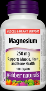 МАГНЕЗИЙ 250 mg 100 каплети Webber Naturals Magnesium Caplet