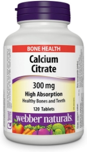 КАЛЦИЙ ЦИТРАТ 300 mg 120 табл. Webber Naturals Calcium Citrate High Absorption