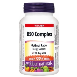 Витамин В 50 комплекс 80 капс. Webber Naturals B50 Complex