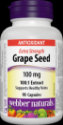 Гроздово семе екстракт 100 mg   90 капс. Webber Naturals Grape Seed Extra Strength