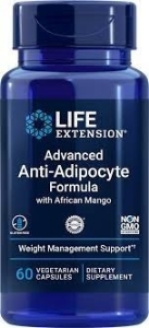 Формула за намаляване на подкожните мазнини 60 капс. Life Extension Advanced Anti-Adipocyte Formula with African Mango