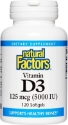 Витамин D3 5000 IU 120 софтгел капс. Natural Factors Vitamin D3 125 mcg