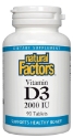 Витамин D3 2000 IU 90 табл. Natural Factors Vitamin D3 50 mcg 