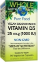Витамин D3 (веган) 1000 IU  90 капс. Natural Factors Whole Earth & Sea Vegan Vitamin D3