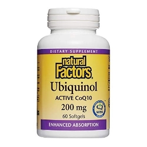 Убиквинол  Активен Коензим  Q10 200 mg 30 софтгел капс. Natural Factors Ubiquinol Active CoQ10