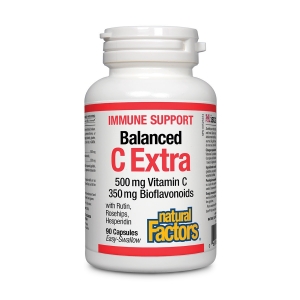 Витамин С и биофлавоноиди  500 mg / 350 mg 90 табл. Natural Factors Balanced C Extra with Rutin Rosehips Hesperidin