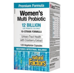 МУЛТИ ПРОБИОТИК ЗА ЖЕНИ 12 МЛРД. АКТИВНИ ПРОБИОТИЦИ 60 вег. капс. Natural Factors Women's Multi Probiotic with CranRich 