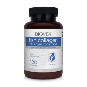 РИБЕН КОЛАГЕН и ХИАЛУРОНОВА КИСЕЛИНА 120 капс. BIOVEA FISH COLLAGEN PLUS HYALURONIC ACID  