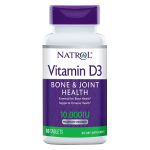 Natrol Витамин D3 10000 IU 60 табл. Vitamin D3 Maximum Strength Bone & Joint Health