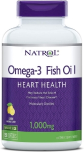 Natrol Омега 3 Рибено Масло 1000 mg 150 гел капс. Omega 3 Fish Oil Lemon