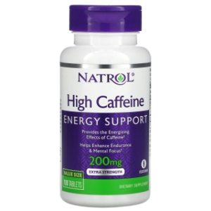 Natrol КОФЕИН  200 mg  100 табл.  High Caffeine Extra Strength 