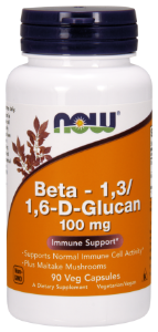 Бета 1,3 / 1,6 D-глюкан 100 mg 90 капс. NOW Foods  Beta D-Glucan