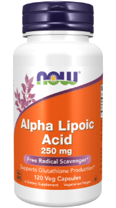 Алфа Липоева Киселина 250mg  120 капс. NOW Foods Alpha Lipoic Acid