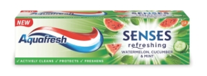 Освежаваща паста за зъби с диня краставици и мента 75 ml Aquafresh Senses Refreshing Watermelon Cucumber & Mint Toothpaste
