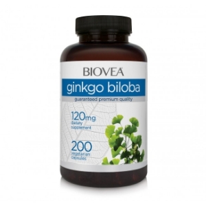 Гинко Билоба 120mg 200 вег.капс.  Biovea GINKGO BILOBA