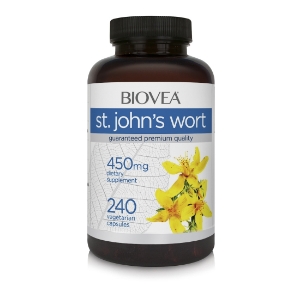 Жълт кантарион екстракт 450 mg  240 капс. BIOVEA  ST. JOHN'S WORT 