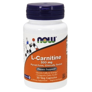 Л-КАРНИТИН 500 mg 30 капс. NOW Foods L-CARNITINE 