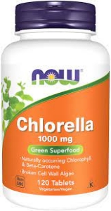 ХЛОРЕЛА 1000 mg 120 табл. NOW Foods Chlorella