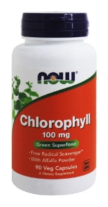 Хлорофил 100 mg 90 вег.капс. NOW Foods Chlorophyll