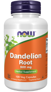 Глухарче Корен 500 mg 100 вег. капс.  NOW Foods  Dandelion Root 