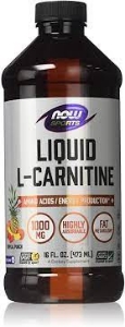 Л-Карнитин течен 1000mg 465ml NOW Foods Sports L-Carnitine Liquid Tropical Punch