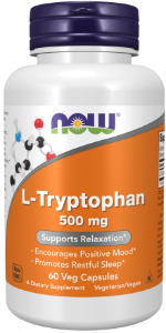 Л-ТРИПТОФАН 500mg 60 вег. капс.  NOW Foods   L-TRYPTOPHAN