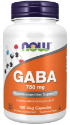 Габа Гама аминомаслена киселина 750 mg 100 вег. kaпс. NOW Foods GABA